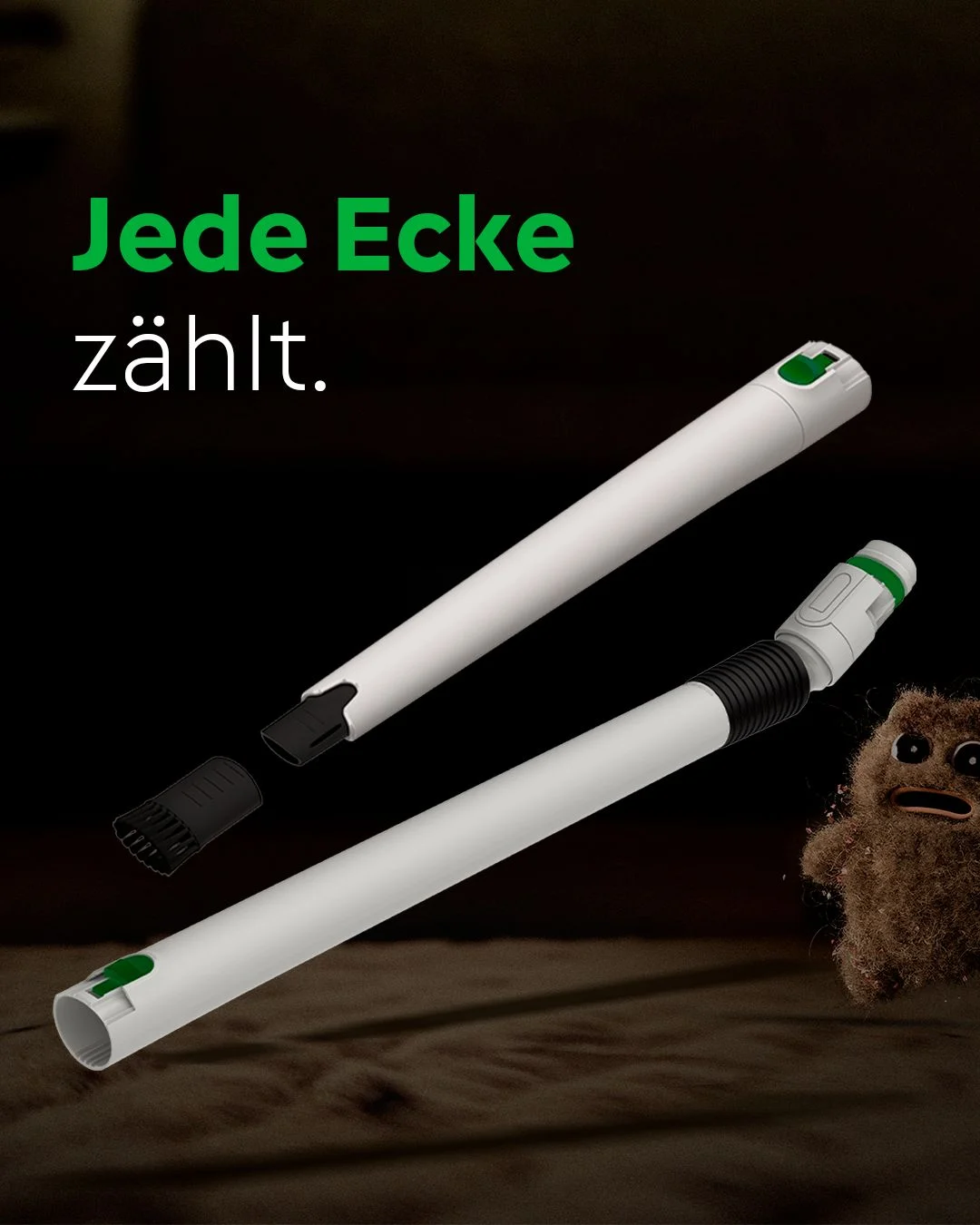 Kobold TR7 Teleskoprohr mit VD7 Zubehör – erreicht jeden Winkel